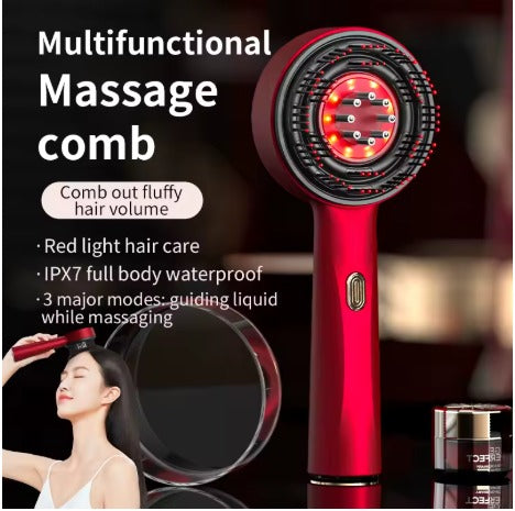 Red Light Scalp Massage Comb – Hair Growth & Anti-Hair Loss Therapy Brush