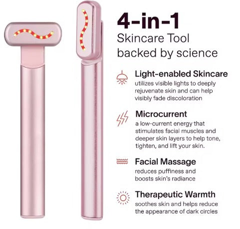 EMS Microcurrent Facial Lifting Device – Red Light Skin Tightening Beauty Tool