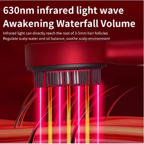 Red Light Scalp Massage Comb – Hair Growth & Anti-Hair Loss Therapy Brush