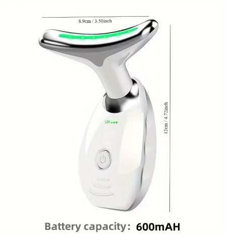 7-LED Vibrating Facial & Neck Massager – Portable USB Beauty Device